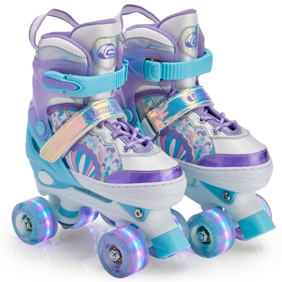 Chicago Skates Glitzy Sparkling Fashion Skate, Sea Shell, Medium