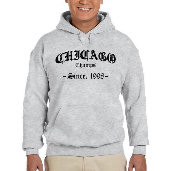 Chicago Gothic Font Hoodie Men -Image by Shutterstock, Male 4X-Large
