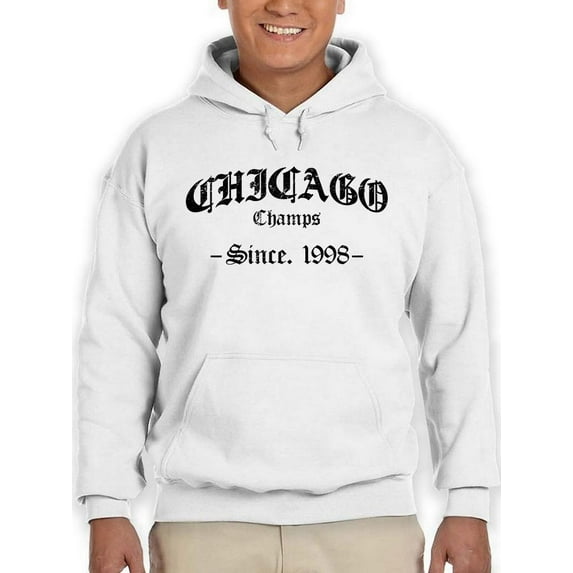 Chicago Gothic Font Hoodie Men -Image by Shutterstock, Male Large