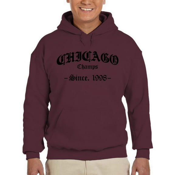 Chicago Gothic Font Hoodie Men -Image by Shutterstock, Male x-Large