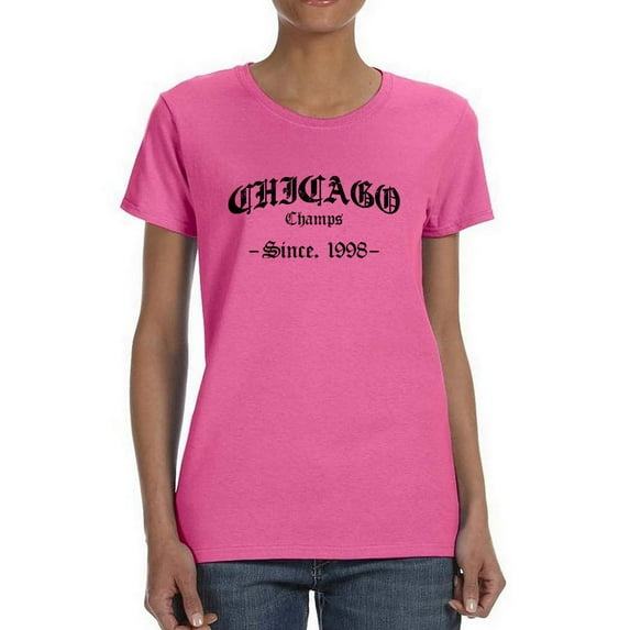 Chicago Gothic Style Banner T-Shirt Women -Image by Shutterstock, Female Large