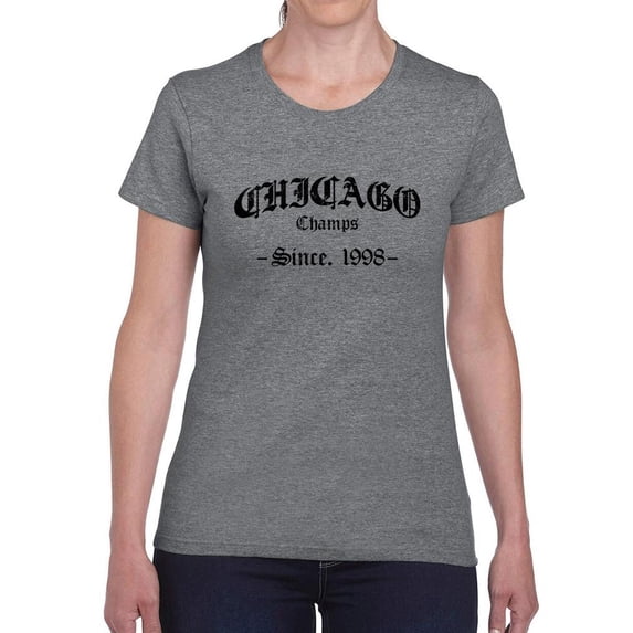 Chicago Gothic Style Banner T-Shirt Women -Image by Shutterstock, Female Large