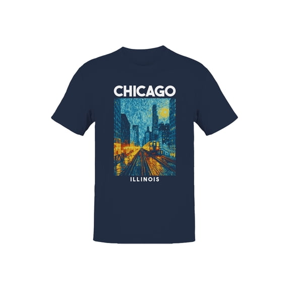 Chicago Graphic Men's Navy T-Shirt
