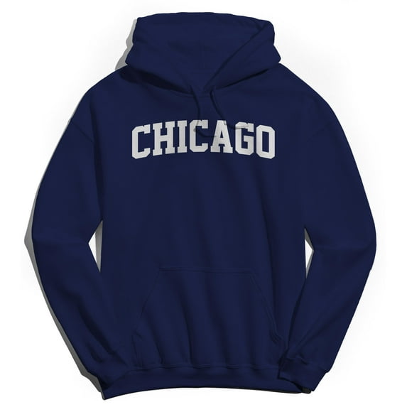 Chicago Graphic Navy Men's Cotton Pullover Hoodie