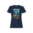 thumbnail image 1 of Chicago Graphic Women's Navy T-Shirt, 1 of 3