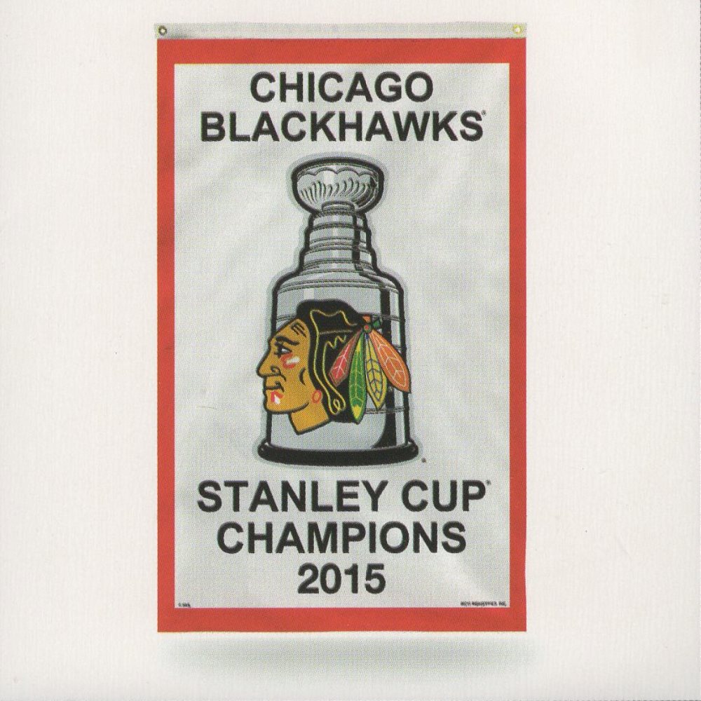 Chicago Hockey Blackhawks 2015 Stanley Cup Champs 3x5 Indoor Outdoor Banner Flag