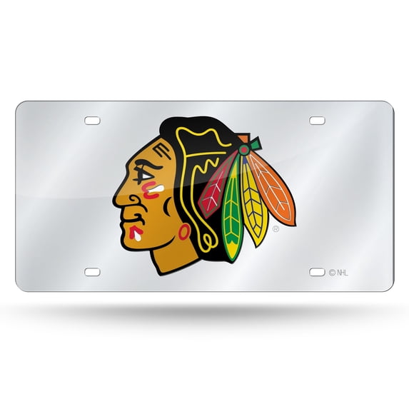 Chicago Hockey Blackhawks Acrylic License Plate Laser Tag