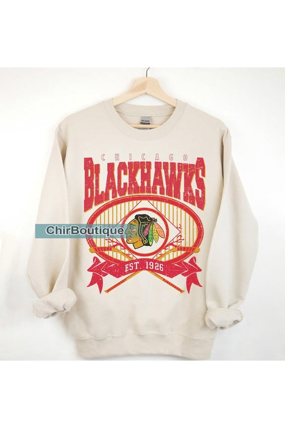 Chicago Hockey Vintage 90s Sweatshirt, Retro Hockey Crewneck, Christmas Gift, Unisex Jersey Shirt