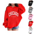 thumbnail image 1 of Chicago Hoodies for Kids Boys Girls Long Sleeve Casual Graphic Hooded Sweatshirt with Pockets Pullover Tops, 1 of 5