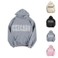 thumbnail image 1 of Chicago Hoodies for Women 2025 Long Sleeve Y2K Graphic Hoodie with Pockets Hooded Sweatshirt Women Pullover, 1 of 4
