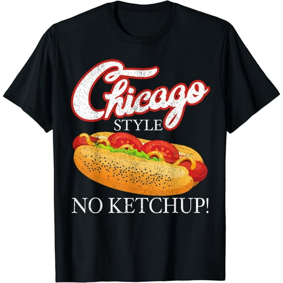 Chicago Hot Dog Summer Style 4th Of July No Ketchup Gift T-Shirt
