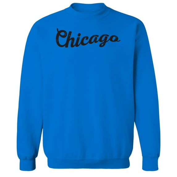 Chicago Humor Graphic Royal Men's Crewneck Sweatshirt