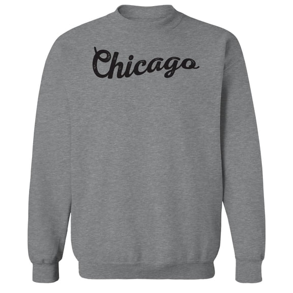 Chicago Humor Graphic Sport Grey Men's Crewneck Sweatshirt