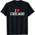 thumbnail image 1 of Chicago - I Love Chicago - Throwback Design - Classic T-Shirt, 1 of 5