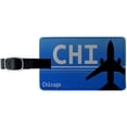 thumbnail image 1 of Chicago IL All airports (CHI) Airport Code Leather Luggage ID Tag Suitcase, 1 of 1