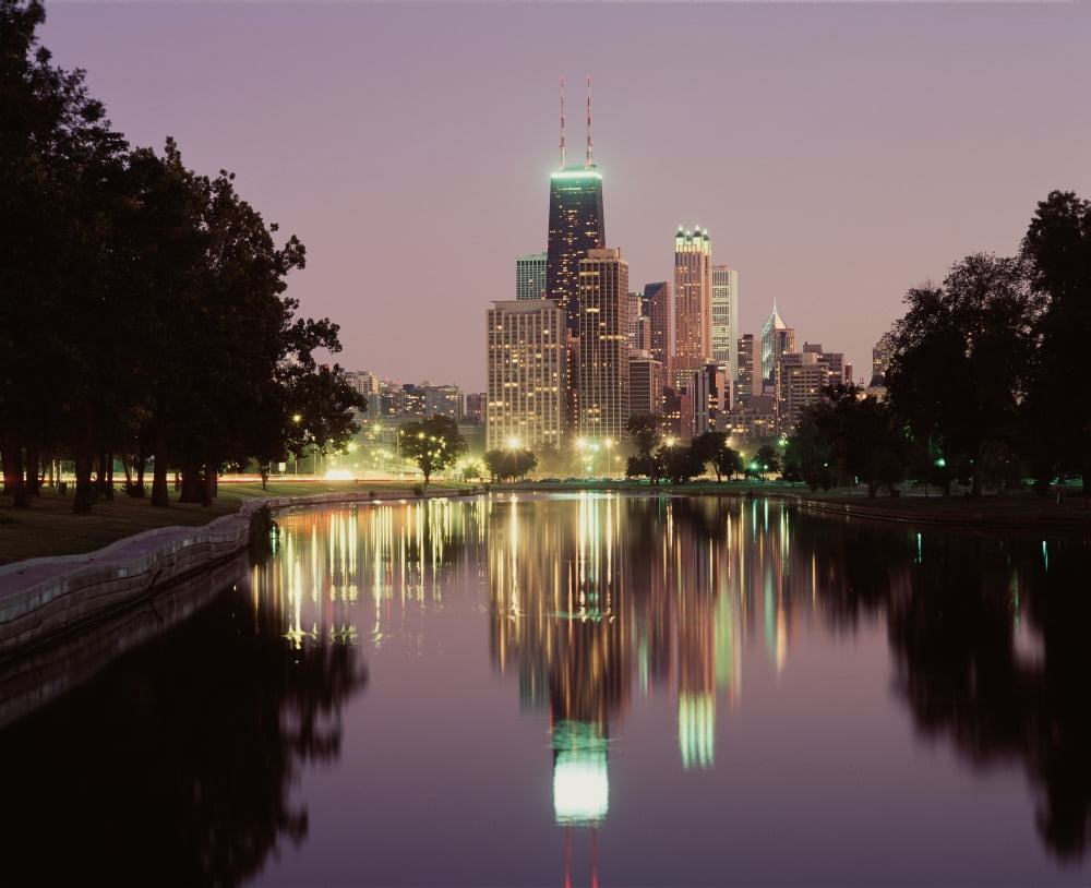 Chicago IL Canvas Art - Panoramic Images (29 x 36)