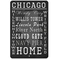 thumbnail image 1 of Chicago IL Landmarks Sign Novelty Signs Wall Vintage Wall Decor Rustic Decoration Tin Plaque Home Art Gift 8 x 12 Matte Finish Metal 108120065015, 1 of 2