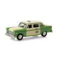 thumbnail image 1 of Chicago, Illinois 1982 Checker Taxi, Yellow /Green - Greenlight 30208/48 - 1/64 scale Diecast Model Toy Car, 1 of 3