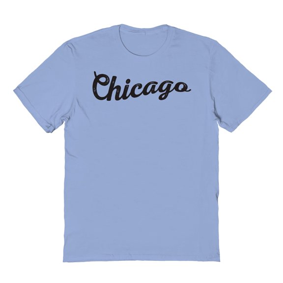 Chicago Illinois Graphic Light Blue Men's Cotton T-Shirt