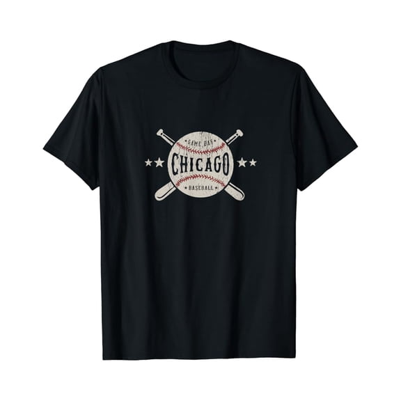 Chicago Illinois IL T-Shirt Vintage Baseball Graphic Tee