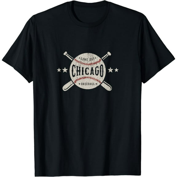 Chicago Illinois IL T-Shirt Vintage Baseball Graphic Tee