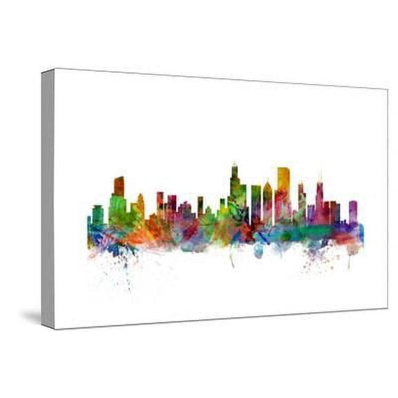 Chicago Illinois Skyline, Scenic Stretched Canvas Wall Art by Michael Tompsett Sold by Art.Com