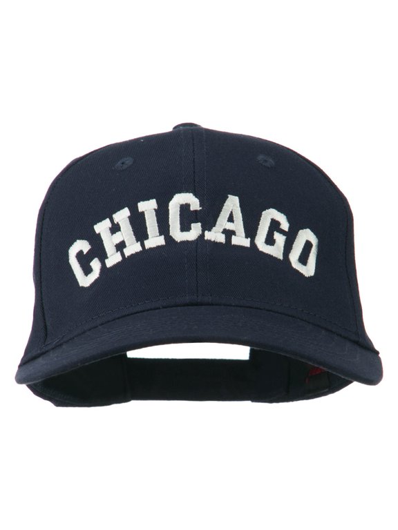 Chicago Illinois State Embroidered Cotton Cap - Navy OSFM