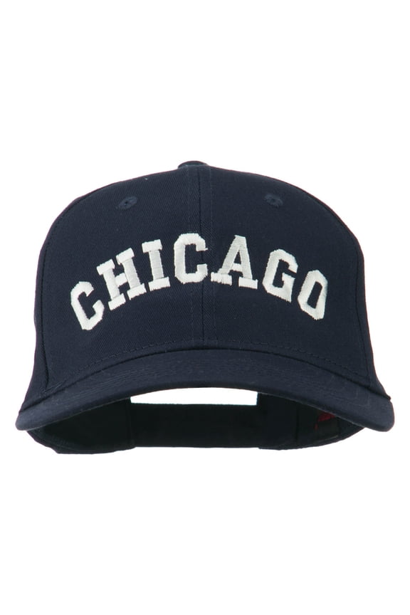 Chicago Illinois State Embroidered Cotton Cap - Navy OSFM
