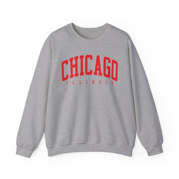 Chicago Illinois Sweatshirt Gifts Crew Neck Shirt Long Sleeve Unisex