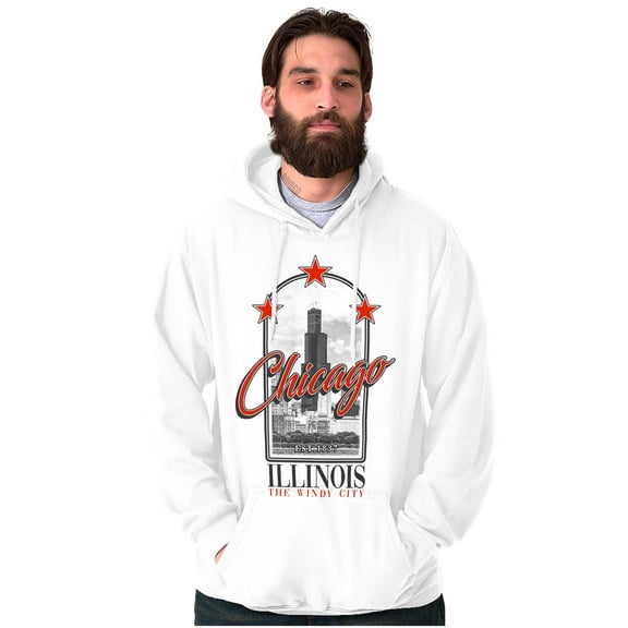 Chicago Illinois The Windy City Hoodie Sweatshirt Women Men Brisco Brands S