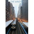 thumbnail image 1 of Chicago, Illinois, The Windy City, L Train (9x12 Wall Art Print, Home Decor), 1 of 3
