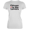 thumbnail image 1 of Chicago Is For Lovers White Juniors Soft T-Shirt - X-Large, 1 of 1