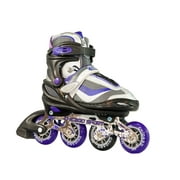 Chicago Kids' Adjustable Inline Skates Purple/Black/Gray JR Skates, Size 1-4