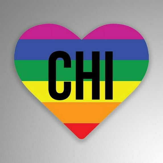 Chicago LGBT Pride State 2-Pack Decal Sticker 3.25 Inches UV Resistant Laminate | PD876