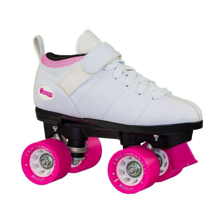Chicago Ladies Bullet Speed Skates White Classic Quad Roller