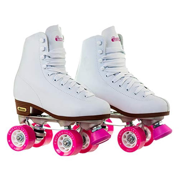 Chicago Ladies Classic Quad Roller Skates, White, Size 10