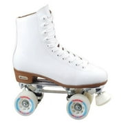 Chicago Ladies Deluxe Quad Roller Skates White Classic Rink Skate, Size 9