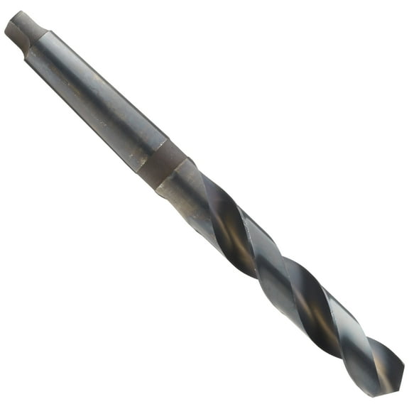 Chicago Latrobe 110 Series High-Speed Steel Tapper Shank Drill Bit, Black Oxide Finish, Morse Taper Shank, 118 Degree Conventional Point, 1-1/8" Size CA3