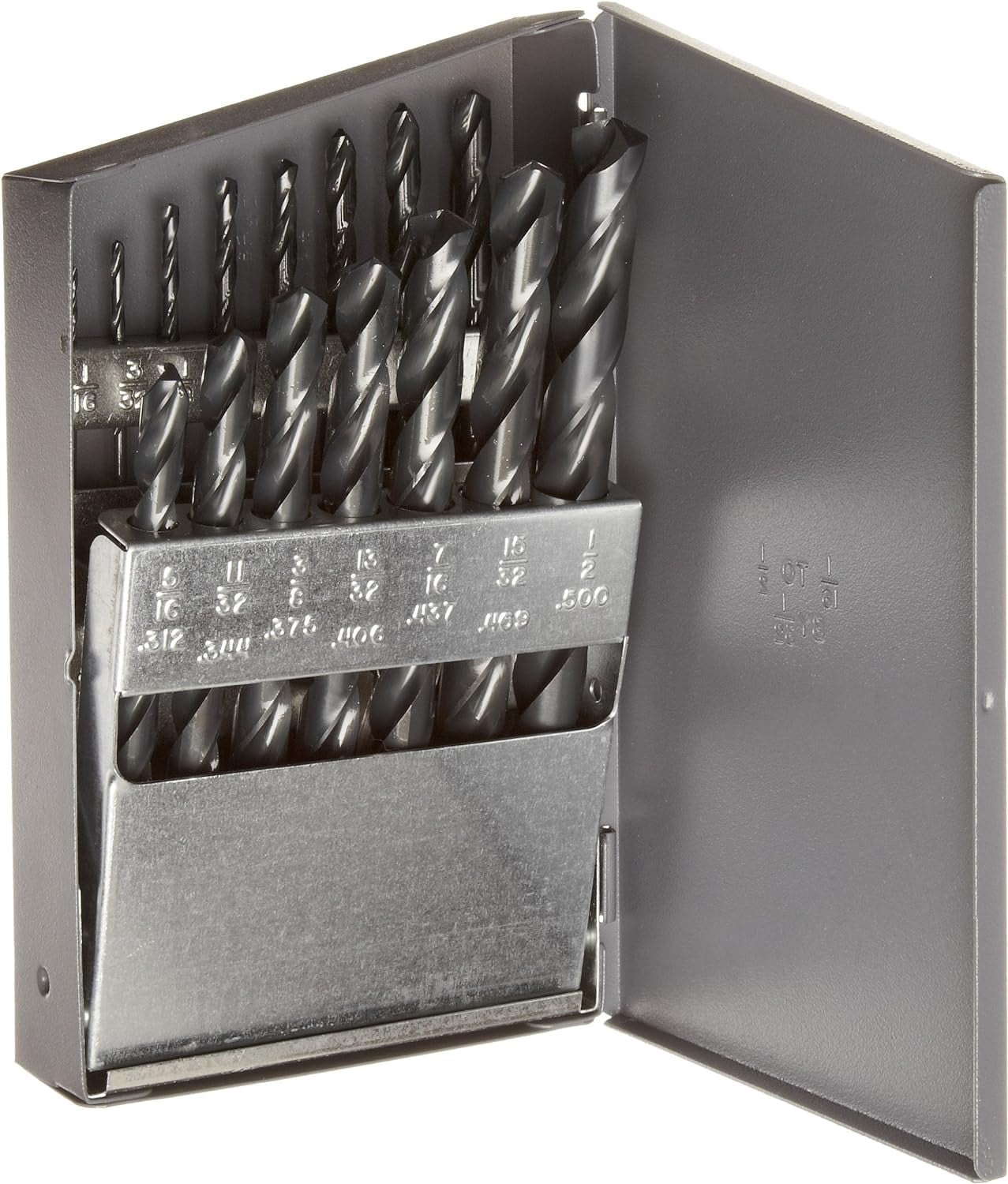 Chicago Latrobe 150ASP Series HighSpeed Steel Jobber Length Drill Bit Set with Metal Case