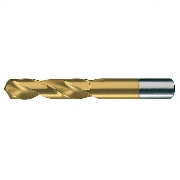 CHICAGO-LATROBE Screw Machine Drill Bit 27/64 in Size 118 Degrees Point Angle High Speed Steel TiN Finish