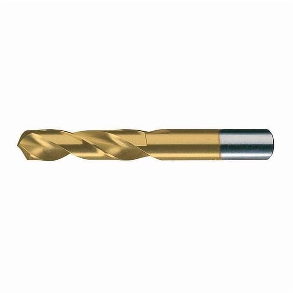 Screw Machine Drill Bit, 9/32 in Size, 118 Degrees Point Angle, High Speed Steel, TiN Finish
