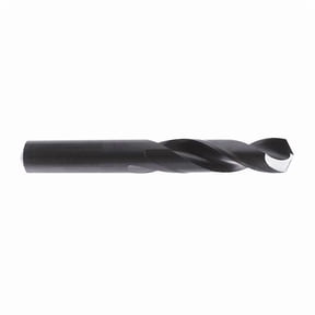 Screw Machine Drill Bit, R Size, 135  Degrees Point Angle, High Speed Steel, Black Oxide Finish