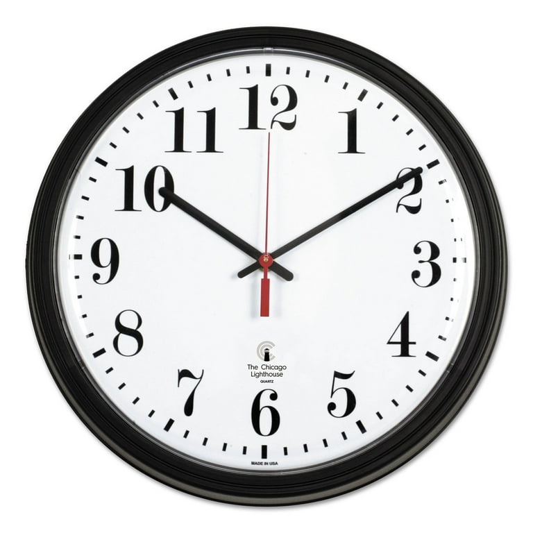 Black Quartz CONTRACT Clock, 13.75 Black Quartz CONTRACT Clock, 13.75