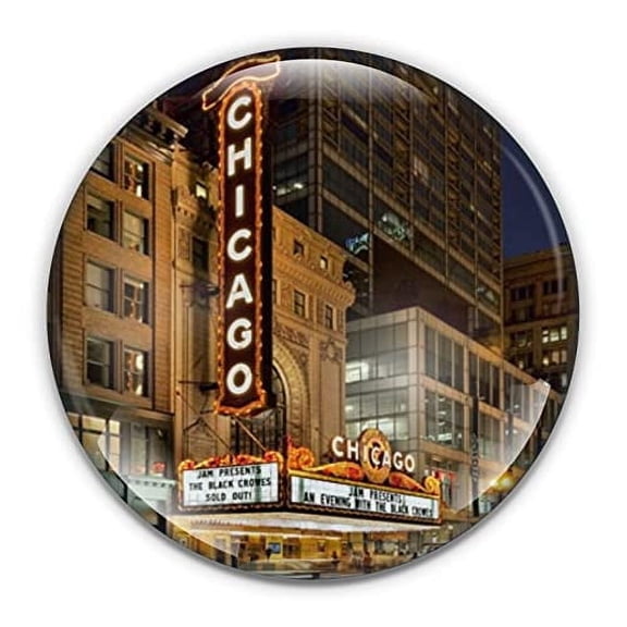 Chicago Marquee Paperweight in Gift Box, 3 Inch Crystal Dome, Perfect for House Warming Gift
