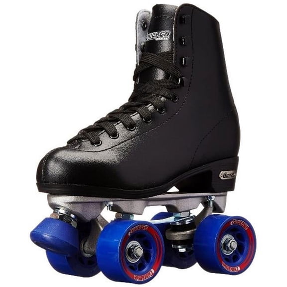 Chicago Men's Classic Quad Roller Skates Black Classic Rink Skate, Size 7