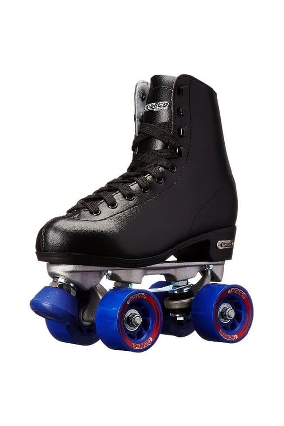 Chicago Men's Classic Quad Roller Skates Black Classic Rink Skate, Size 7