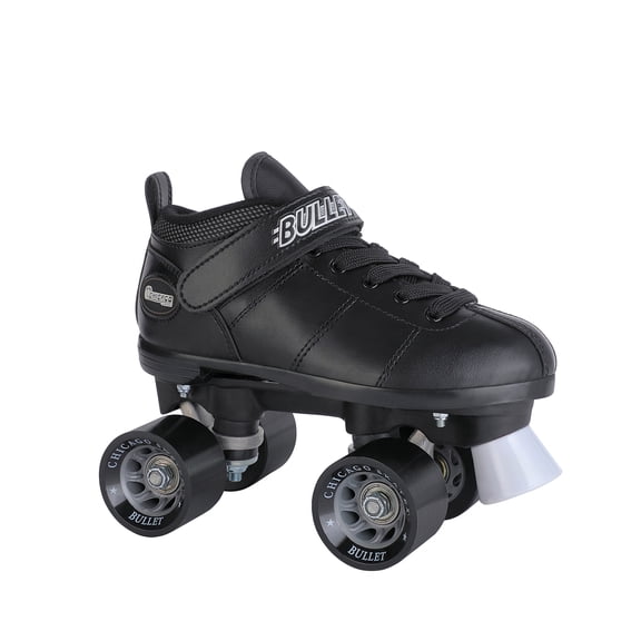 Chicago Mens’ Bullet Speed Skates Black Classic Quad Roller Skate, Size 12