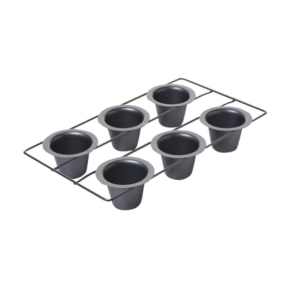 Chicago Metallic Professional 6-Cup Popover Pan with Armor-Glide Coating