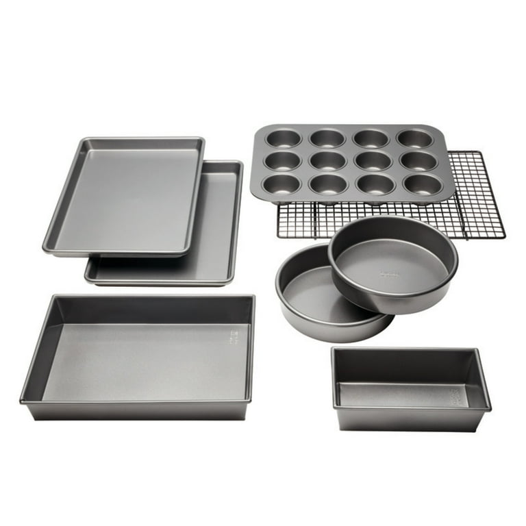 8-Piece Nonstick Stackable Bakeware Set Baking Tray Set W/ Non