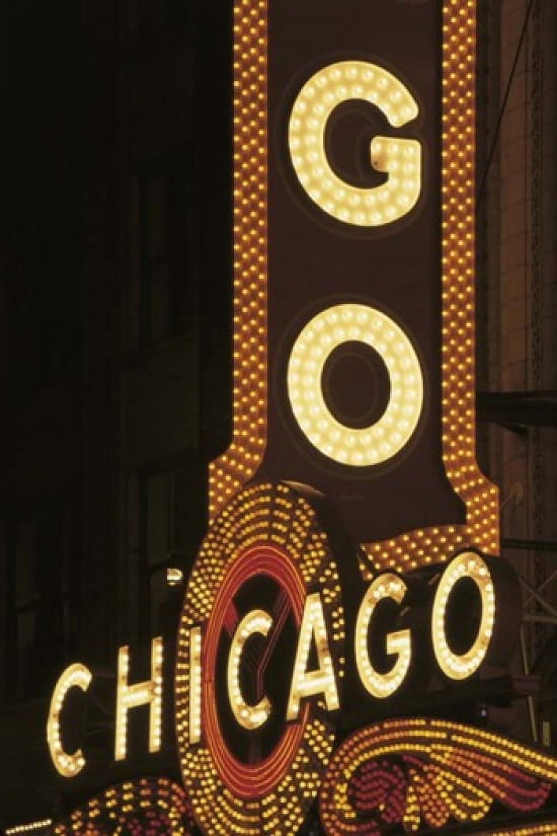 Chicago Neon Sign Canvas Art - Panoramic Images (12 x 18)